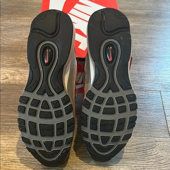 Nike Air Max 98 Men's Gray and Red Sneakers